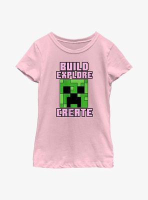 Minecraft Creeper Create Youth Girls T-Shirt
