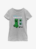 Minecraft Creeper Graph Youth Girls T-Shirt