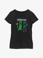 Minecraft Creeper Graph Mode Youth Girls T-Shirt