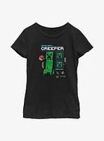 Minecraft Creeper Graph Mode Youth Girls T-Shirt