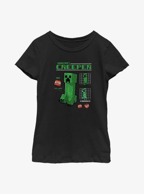 Minecraft Creeper Graph TNT Youth Girls T-Shirt