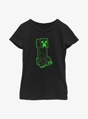 Minecraft Creeper Grid Youth Girls T-Shirt