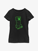 Minecraft Creeper Grid Youth Girls T-Shirt