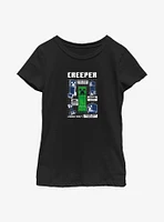 Minecraft Creeper Infogram Youth Girls T-Shirt