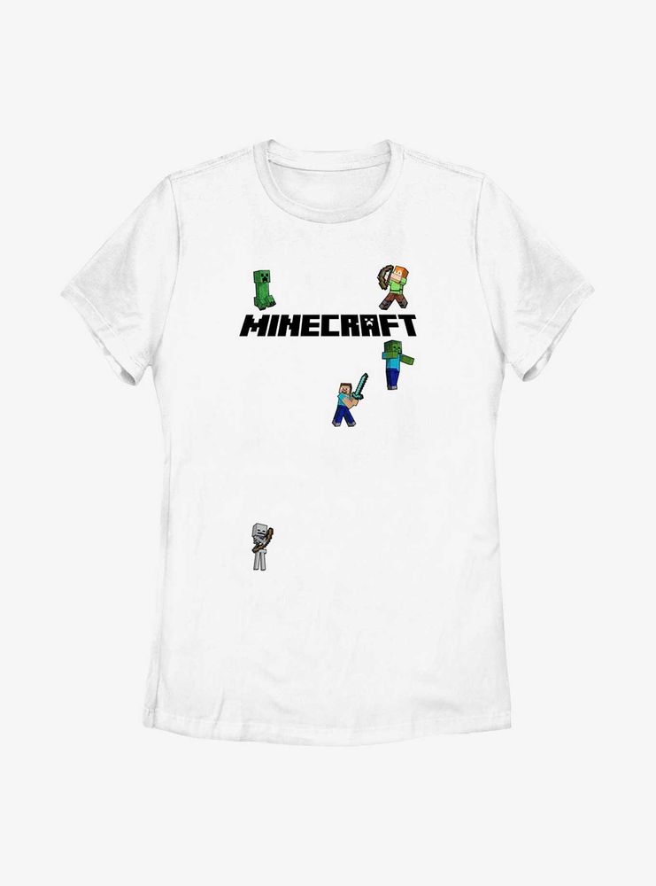 Minecraft Logo Sprites Overworld Womens T-Shirt
