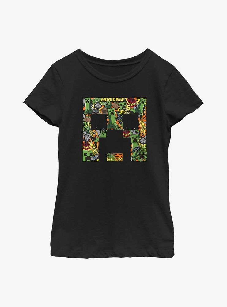 Minecraft Funtage Face Youth Girls T-Shirt