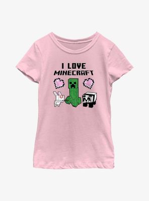 Minecraft Love Friends Youth Girls T-Shirt