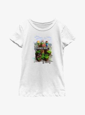 Minecraft Mine Adventure Scene Youth Girls T-Shirt