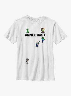 Minecraft Logo Sprites Overworld Youth T-Shirt