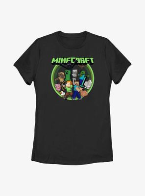 Minecraft All Aboard Circle Womens T-Shirt