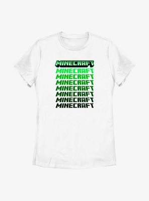 Minecraft Chrome Stacked Logo Womens T-Shirt