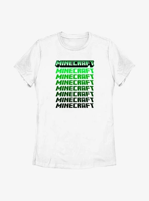 Minecraft Chrome Stacked Logo Womens T-Shirt