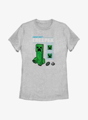 Minecraft Creeper Graph Womens T-Shirt