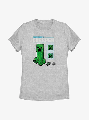 Minecraft Creeper Graph Womens T-Shirt