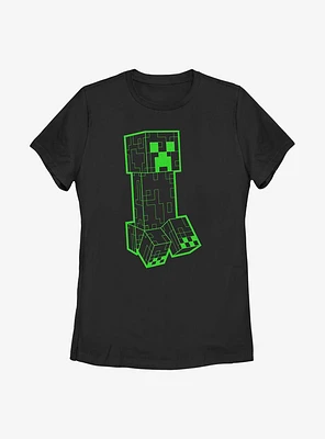 Minecraft Creeper Grid Womens T-Shirt