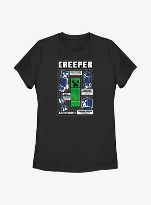 Minecraft Creeper Infogram Womens T-Shirt