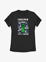 Minecraft Creeper Infogram Womens T-Shirt