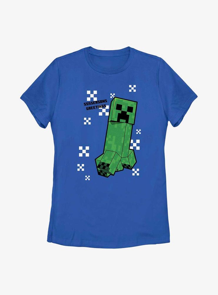 Minecraft Creepin Through The Snow Womens T-Shirt