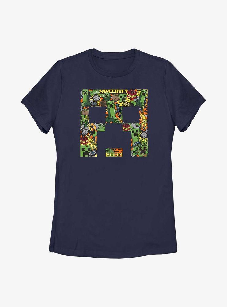 Minecraft Funtage Face Womens T-Shirt