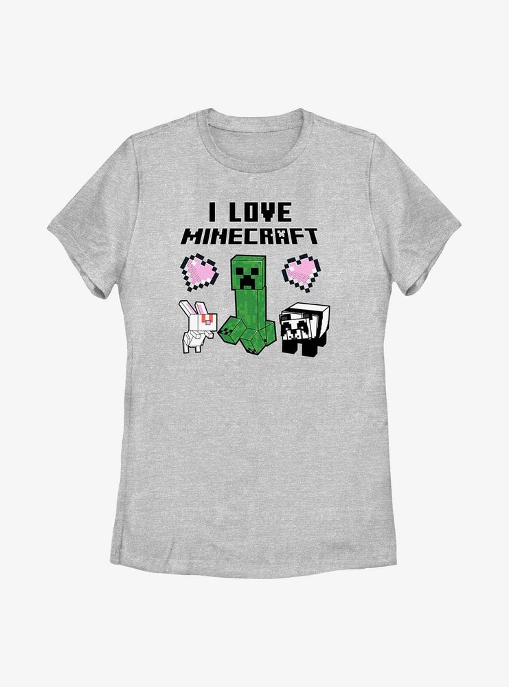 Minecraft Love Friends Womens T-Shirt