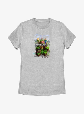 Minecraft Mine Adventure Scene Womens T-Shirt