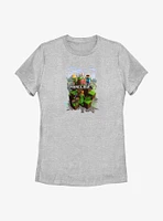 Minecraft Mine Adventure Scene Womens T-Shirt