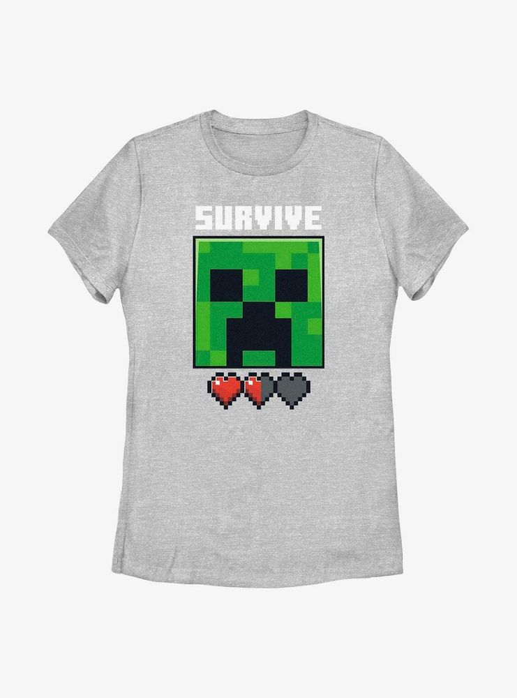 Minecraft Survive Or Game Over Womens T-Shirt