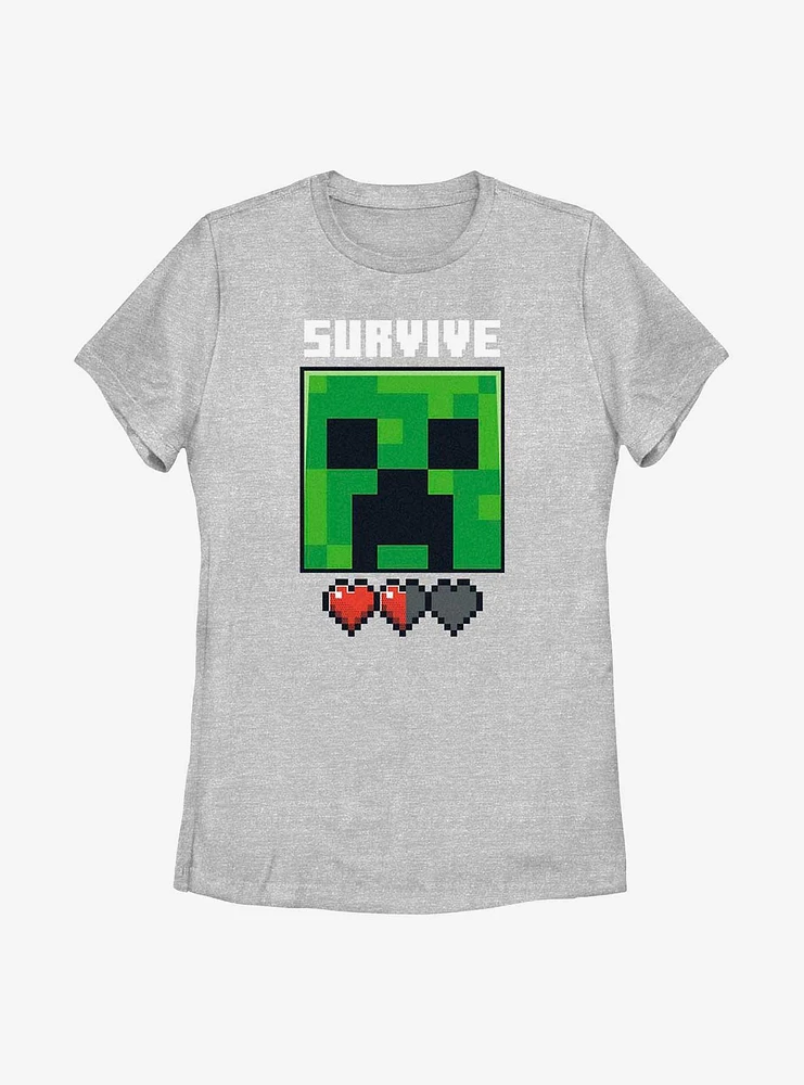 Minecraft Survive Or Game Over Womens T-Shirt