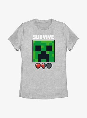 Minecraft Survive Or Game Over Womens T-Shirt