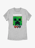 Minecraft Survive Or Game Over Womens T-Shirt