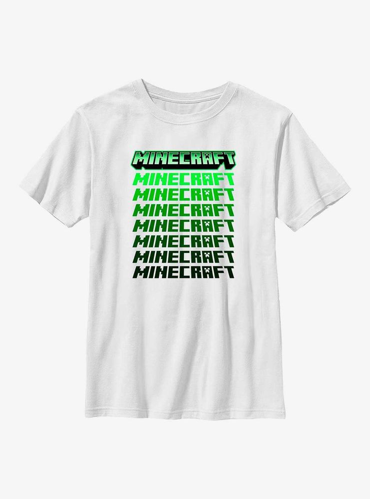 Minecraft Chrome Stacked Logo Youth T-Shirt