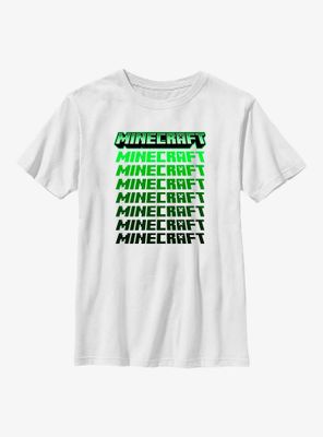 Minecraft Chrome Stacked Logo Youth T-Shirt