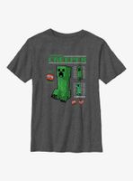 Minecraft Creeper Graph Youth T-Shirt