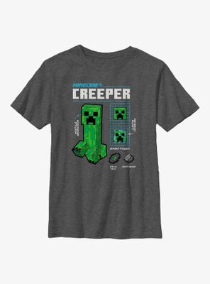 Minecraft Creeper Graph Mode Youth T-Shirt