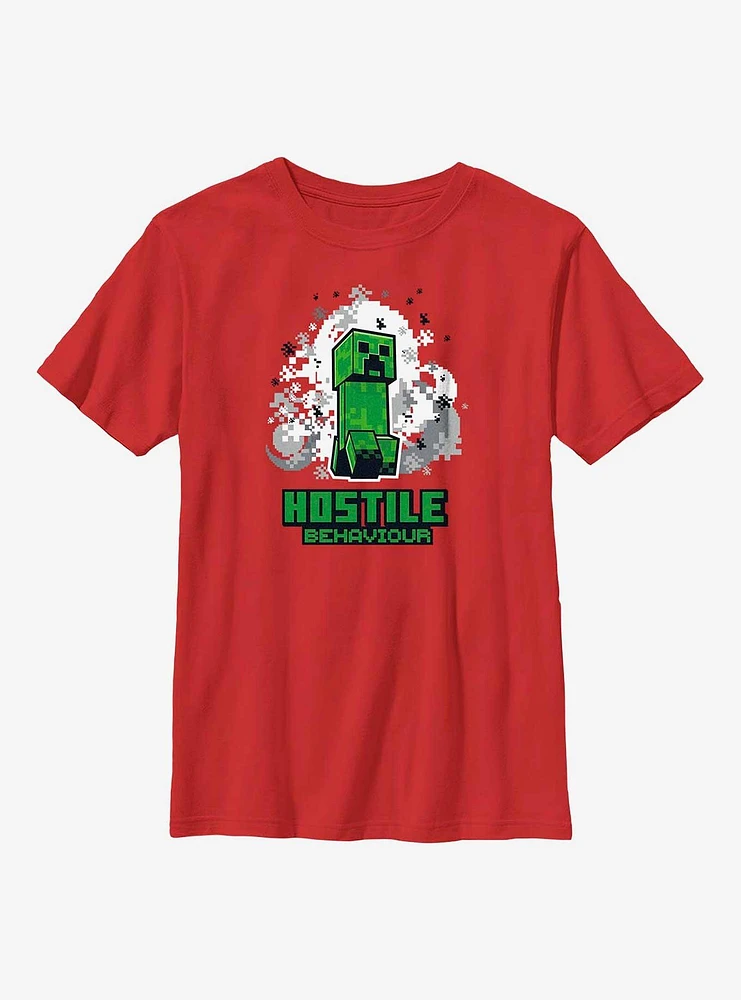 Minecraft Creeper Hostile Youth T-Shirt