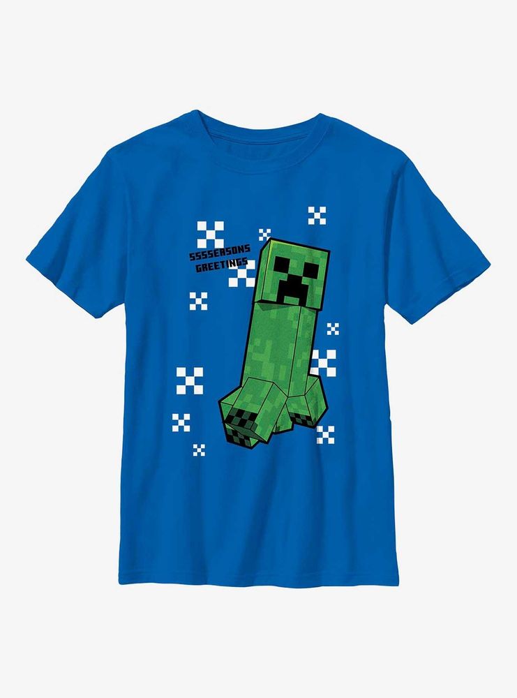 Minecraft Creepin Through The Snow Youth T-Shirt