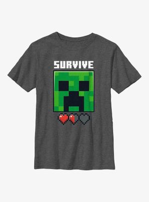 Minecraft Survive Or Game Over Youth T-Shirt
