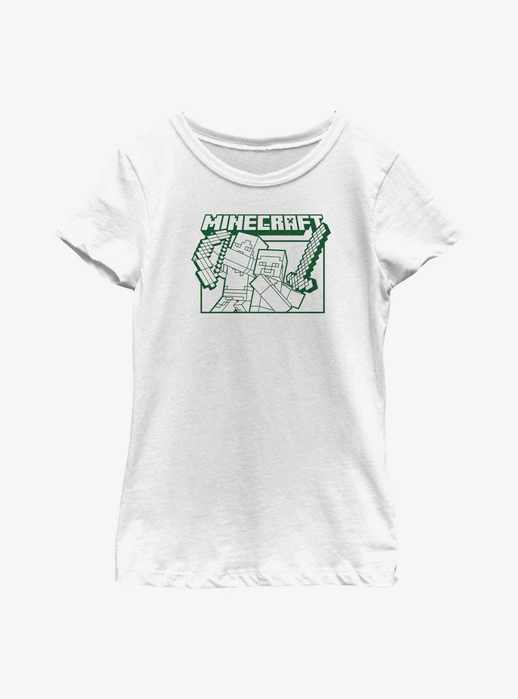 Minecraft Action Blocks Youth Girls T-Shirt