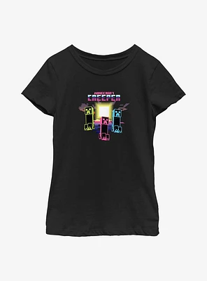 Minecraft Creeper Vibes Youth Girls T-Shirt