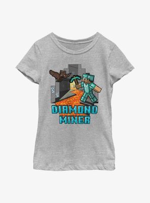 Minecraft Diamond Miner Youth Girls T-Shirt