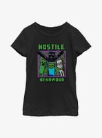 Minecraft Hostile Behavior Youth Girls T-Shirt