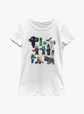 Minecraft Hostile MobsYouth Girls T-Shirt