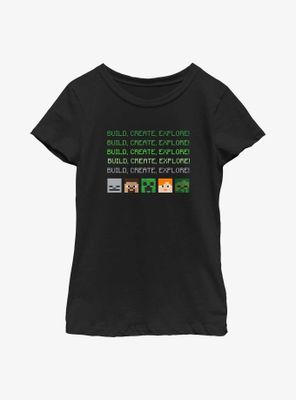 Minecraft Just One More Block Youth Girls T-Shirt
