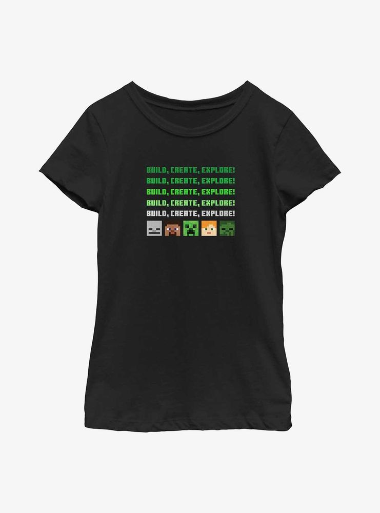 Minecraft Just One More Block Mode Youth Girls T-Shirt