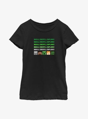 Minecraft Just One More Block Mode Youth Girls T-Shirt