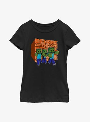 Minecraft Mine Beware Sun Youth Girls T-Shirt