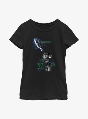 Minecraft Skeleton Shot Youth Girls T-Shirt