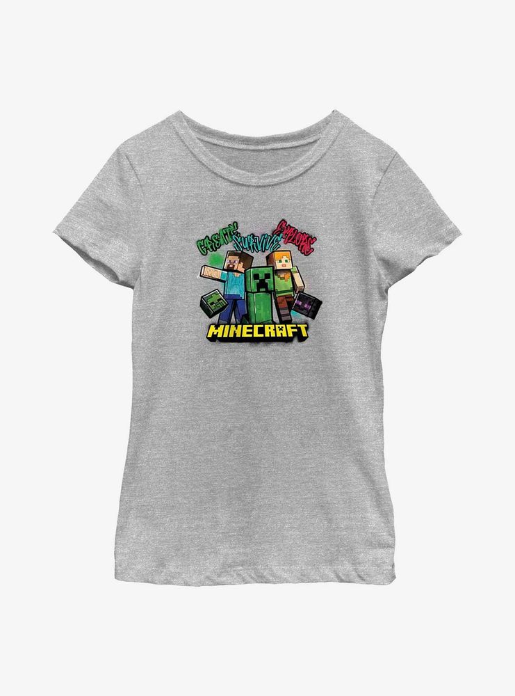 Minecraft Survive Gang Youth Girls T-Shirt