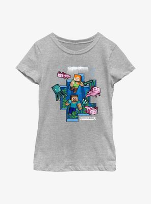 Minecraft Under Water Youth Girls T-Shirt
