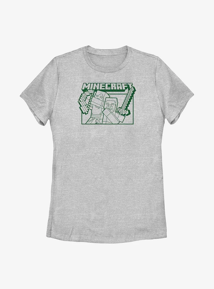 Minecraft Action Blocks Womens T-Shirt